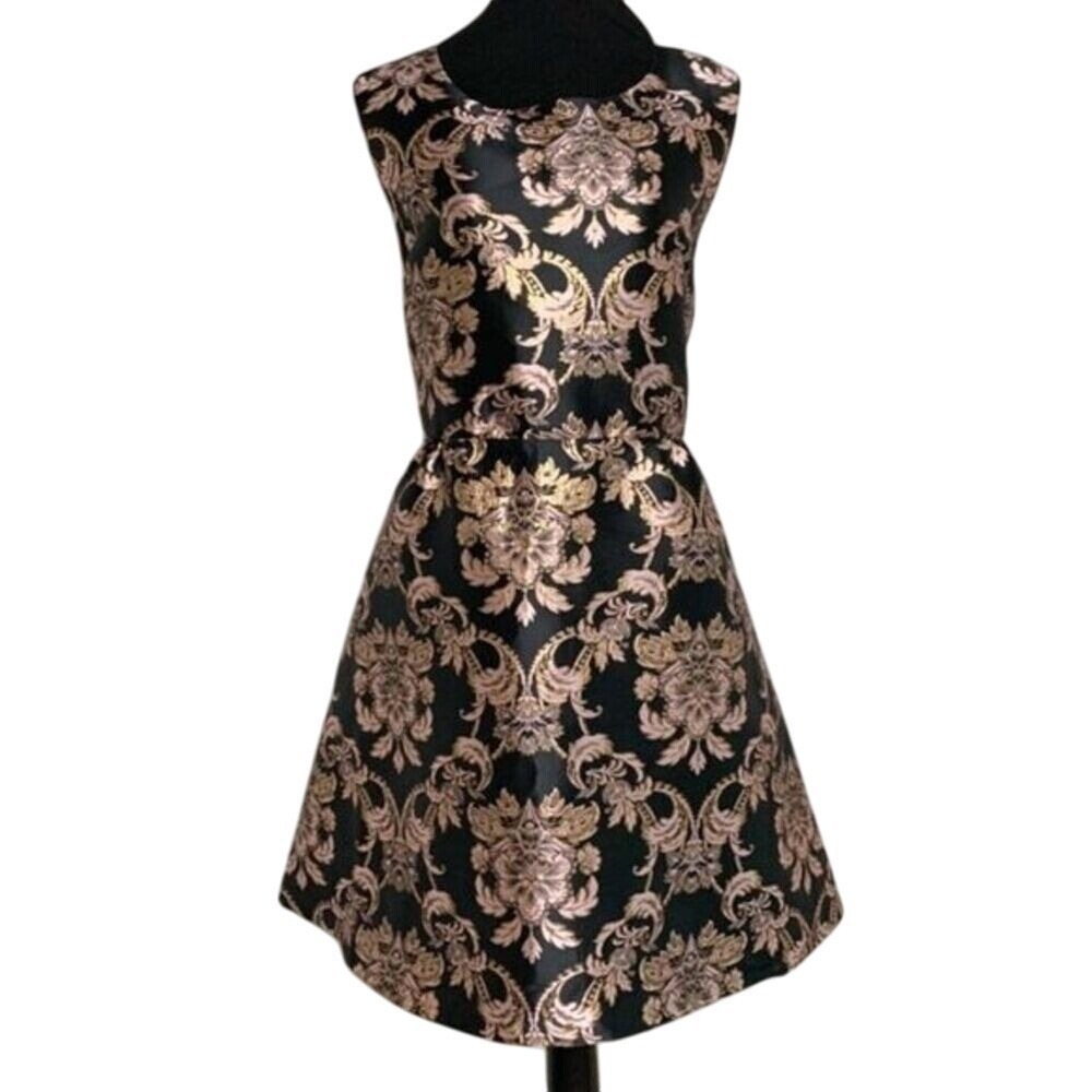 NWT Womens S Mommy And Me Metallic Jacquard Dress